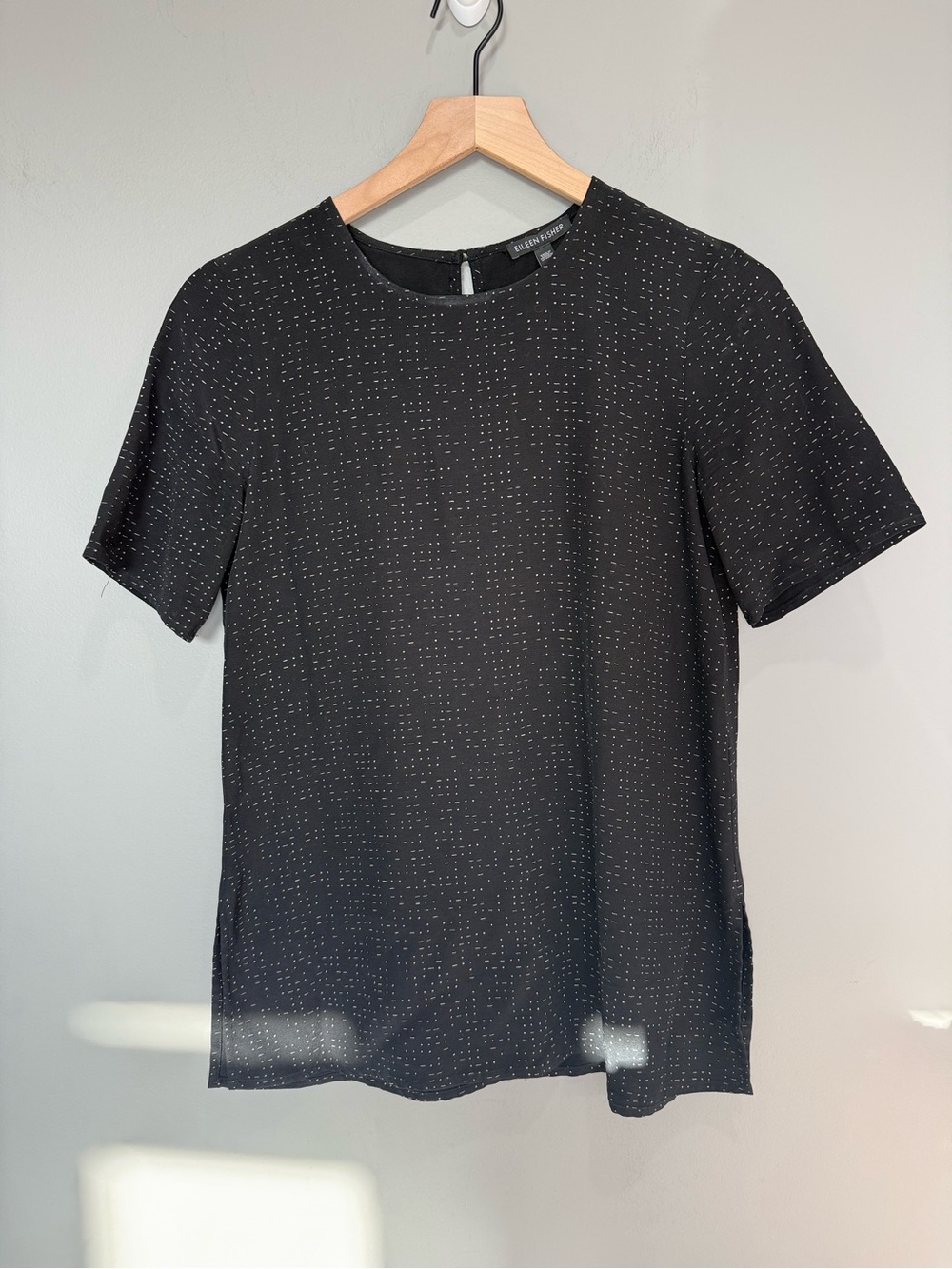 Eileen Fisher Morse Code‎ print box top size 0 womens